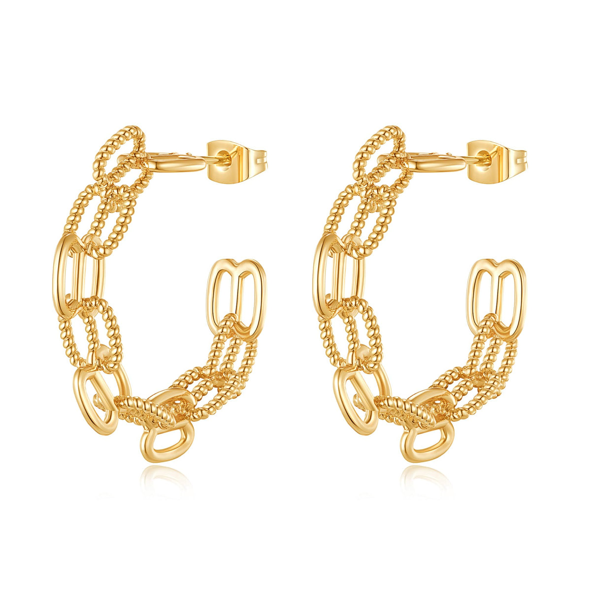 Gold Hoop Earrings for Women 14K Gold Plated Hoop Earrings Hypoallergenic Gold Hoop Earrings for Women Lightweight Gold Hoops Earrings Small Hoop Earrings for Women Trendy Gold Earrings for Women