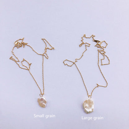 925 Sterling Silver Baroque Pearl Pendant Necklace